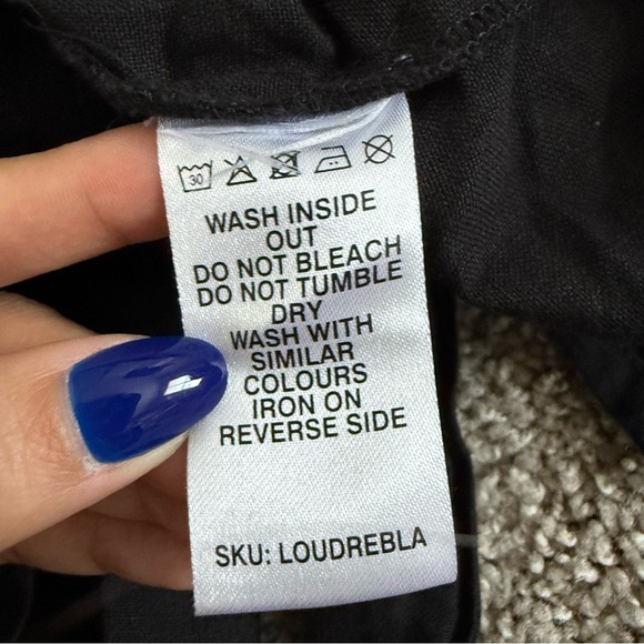 Pretty Lavish Black Cotton Linen Blend Mini Blazer Dress Sz 6 Editorial Capsule - Picture 8 of 8